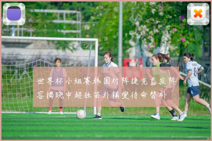 世界杯小组赛韩国对阵捷克首发阵容揭晓中超独苗朴镇燮待命替补